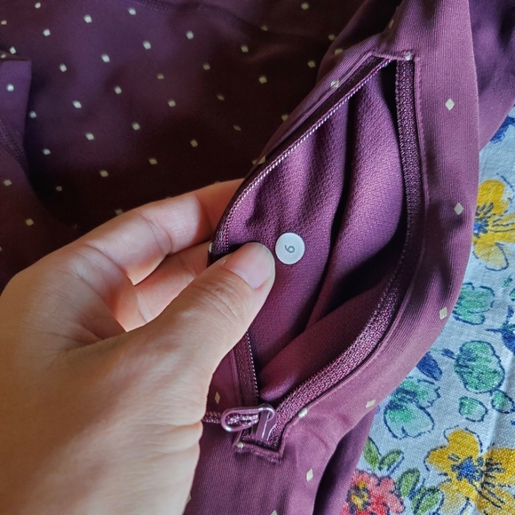Lululemon Pace Rival Crop Night Fall Bordeaux Drama Gold 6 - Picture 3 of 4